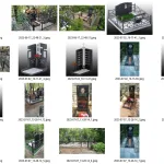 Памятник из коричневого гранита с двумя медальонами — фото 9