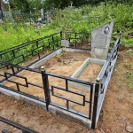 Памятник из коричневого гранита с белой крошкой — фото 5