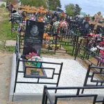 Установка двух памятников с облицовкой плиткой — фото 4