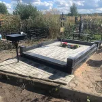 Благоустройство захоронений: плитка и ограда — фото 14